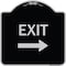 Signmission Exit With Right Arrow 3 Heavy-Gauge Aluminum Architectural Sign, 18" H, 18" L, BS-1818-24045 A-DES-BS-1818-24045 - alternate 1